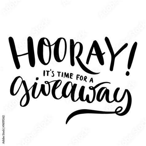 Hooray Its Time For Giveaway Promo Banner For Social Media Contests