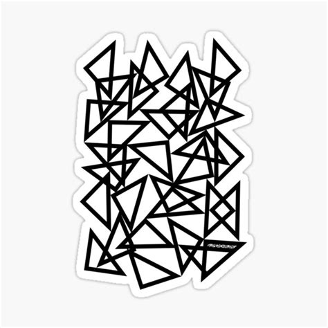 Triangles Fun Sticker For Sale By Superchrupki Redbubble