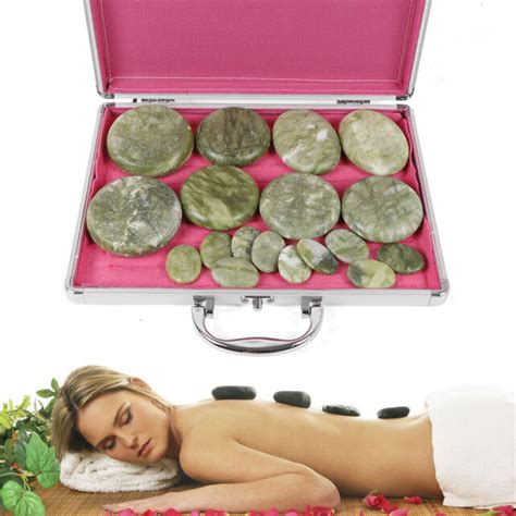 16pcs hot massage stone set heater natural basalt warmer rock kit personal use ebay