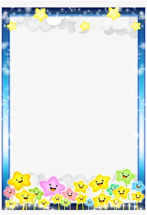 Frame Background Page Borders Borders And Frames Blue Border For