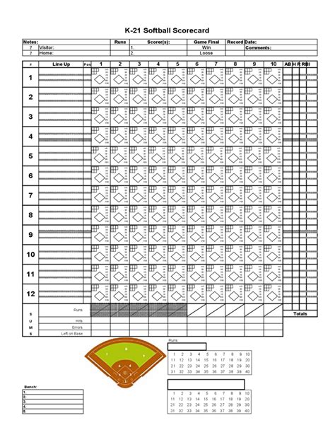 Softball Score Sheet Example Edit Fill Sign Online Handypdf Worksheet