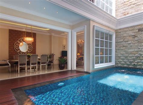 contoh kolam renang minimalis belakang rumah terindah   home
