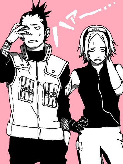 Sakura And Shikamaru Shikamaru Sakura Haruno Anime Naruto