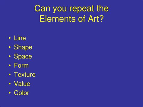 Ppt Elements Of Art Powerpoint Presentation Free Download Id2287663