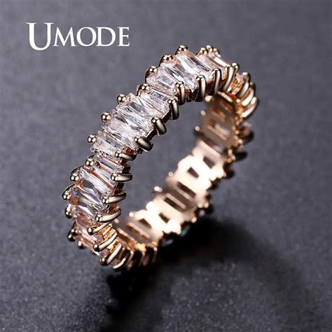 Umode Love Wedding Rings For Women Zirconia Ring Finger Promise Ring