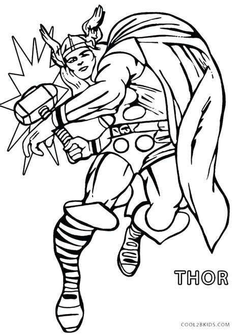 Thor Para Colorear Dibujos Para Imprimir Y Pintar