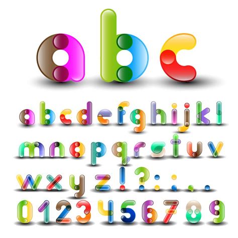 Colorful Alphabet With Numbers Free Vector Graphics All Free Web