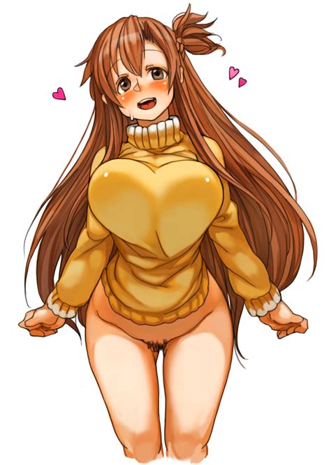 Sachito Asuna Sao Sword Art Online 10s 1girl Blush Bottomless