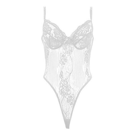 dorkasm teddy lingerie for women snap crotch lace sexy bodysuit see through one piece lingerie
