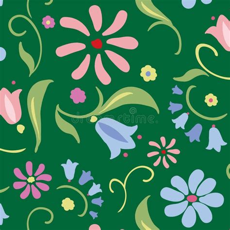 Floral Seamless Vector Pattern Stock Vector Illustration Of Cover