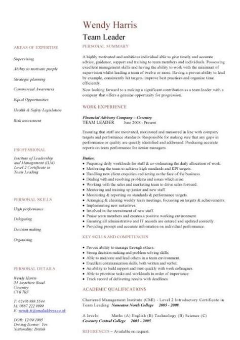 Study team leader cover letter sample. Team leader CV sample | Resume examples, Medical resume template, Medical jobs