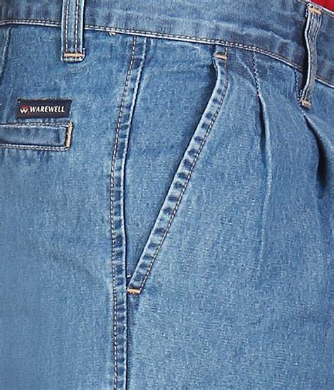Warewell Blue Regular Fit High Rise Denim Jean For Men Buy Warewell Blue Regular Fit High Rise