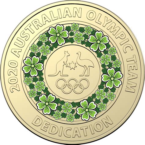 Two Dollars 2020 Olympic Dedication Green Coin From Australia