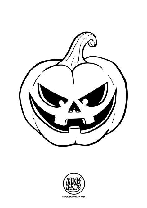 Dibujo De Calabaza Decorada De Halloween Para Colorear Dibujo De