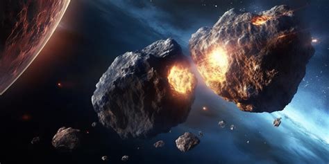 Premium Ai Image Asteroids In Outer Space