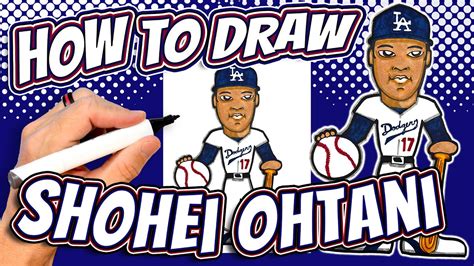 How To Draw Shohei Ohtani Los Angeles Dodgers Mlb Baseball Youtube