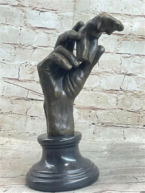 Bronze Sculpture Statue Signed Rodin Abstract Modern Art Female Nude