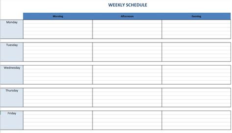 10 Free Course Schedule Templates In Ms Word And Ms Excel