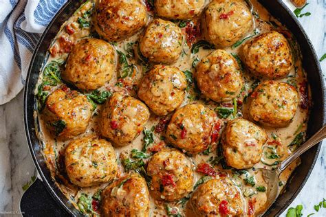 Creamy Spinach Turkey Meatballs Recipe Turkey Meatballs Recipe — Eatwell101