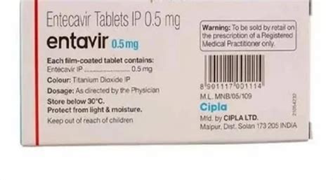 Entavir 05mg Tablets Cipla At Rs 130263bottle Entecavir Tablet In