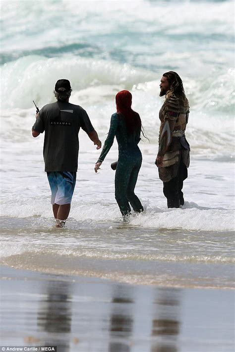 Jason Momoa And Amber Heard Filming For Aquaman Daily Mail Online