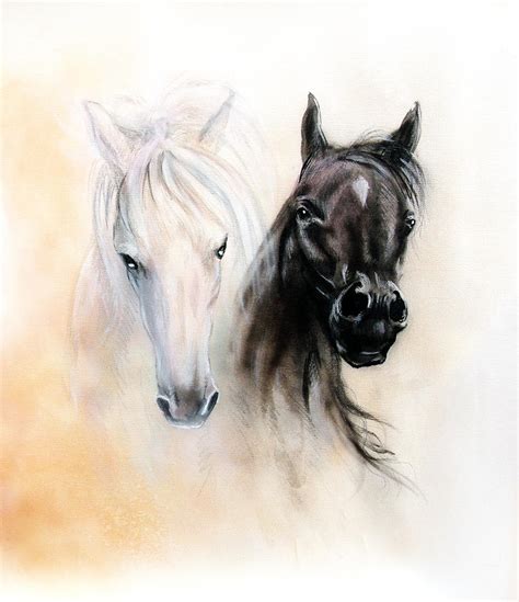 White Horse Head Painting