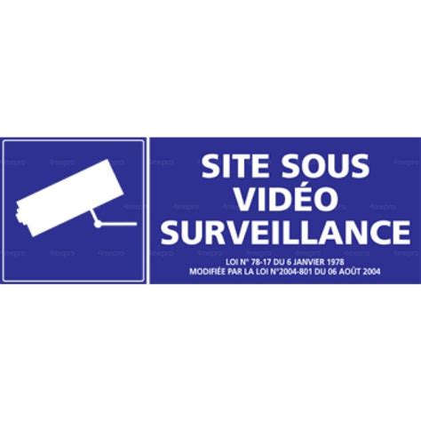 Panneau rectangulaire Site sous vidéo surveillance 3 4mepro