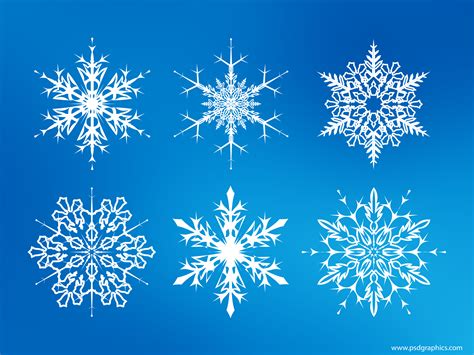 Vector Snowflakes Psdgraphics