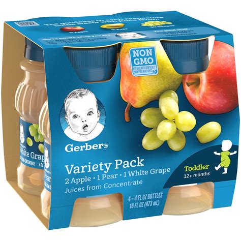 Gerber Fruit Juice Variety Pack 4 Ct 4 Fl Oz Shipt