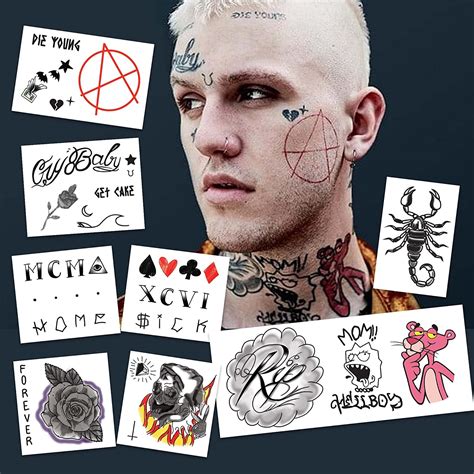 Lil Peep Temporary Tattoos Realistic Skin Safe Made In The Usa