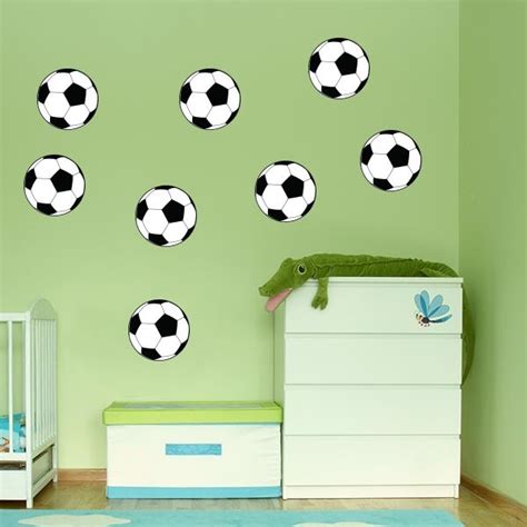 Printed Soccer Ball Wall Decals Set Of 8 Wall Decal World