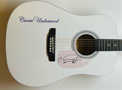 Carrie Underwood Signed Acoustic Guitar Jsa Pristine Auction
