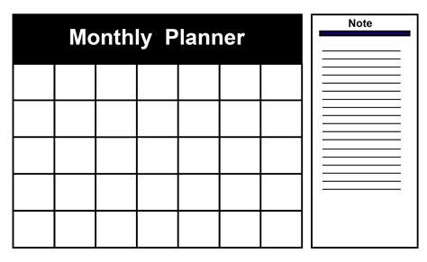 Monthly Template Printable