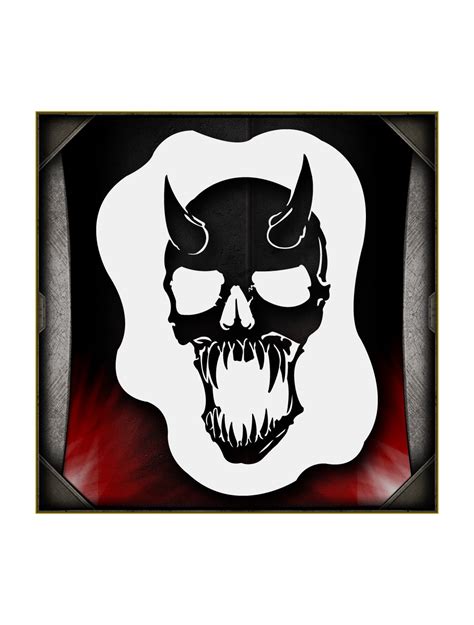 Devil Skull 10 Airbrush Stencil Template For Painting Motorcycles