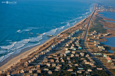 Outer Banks North Carolina And Hatteras Island From Above The Coast