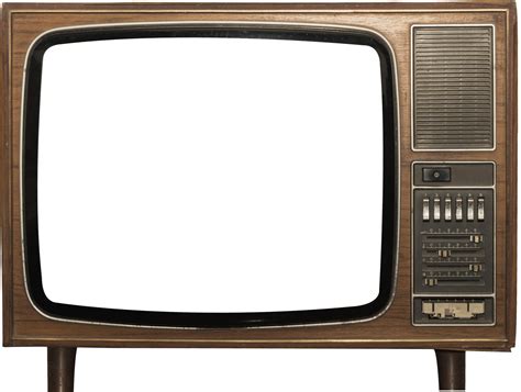 Televisión Vintage Con Pantalla Cortada En Aislado 11124804 Png