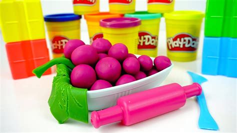 Play Doh For Kids Easy Fruit Making Play Doh With Grapes Educational