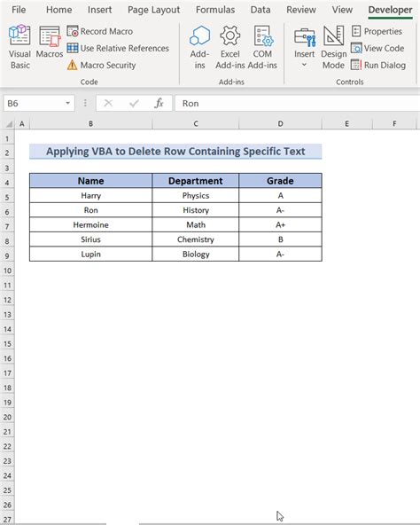 How To Delete Entire Row Based On Cell Value Using VBA In Excel