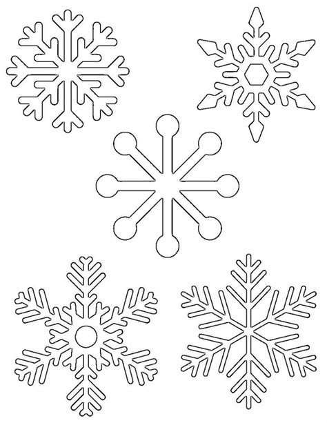 Paper snowflake templates for christmas holiday crafts. Free Printable Snowflake Templates - Large & Small Stencil ...