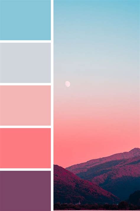 Sunset Color Palette Sunset Color Palette Color Palette Design