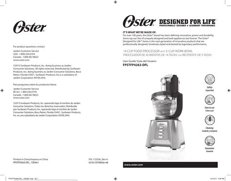 Oster Fpstfp4263 Dfl Users Manual
