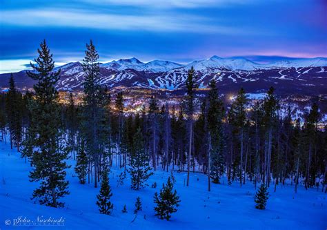 Panorama Of Town Of Breckenridge At Night 03 Scenic Colorado Pictures