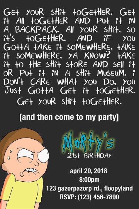Morty Get Your Together Quote Rick And Morty Has Figured Out A Great