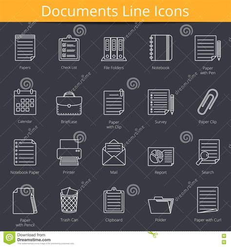 Design for doc2vec is based on word2vec. Documents Icons stock vector. Illustration of documents ...