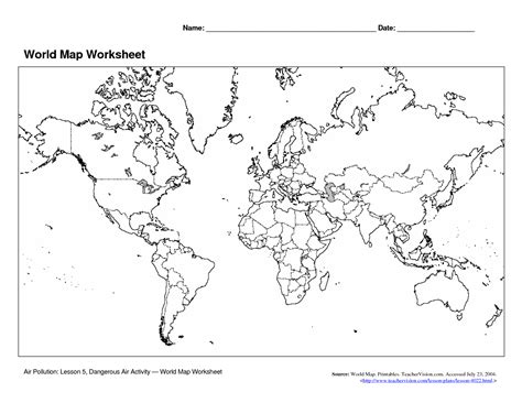 12 Best Images Of World Geography Map Skills Worksheet World Map