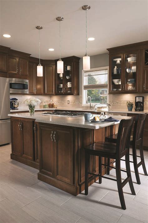 Most Popular Cherry Kitchen Cabinets With Tile Floor For 2019 Kitchen