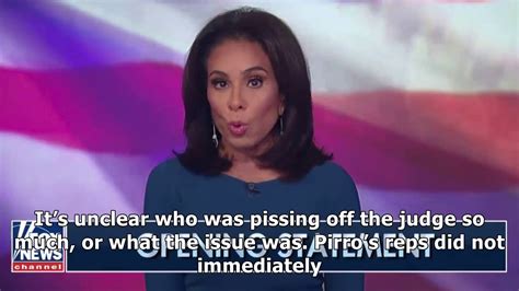 Judge Jeanine Pirro Trashes Staffer On Live Tv ‘you Know Youre Pissing Me Off Youtube