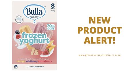 Bulla Frozen Yoghurt Strawberry Mango And Wildberry 8 Pack Gluten Free