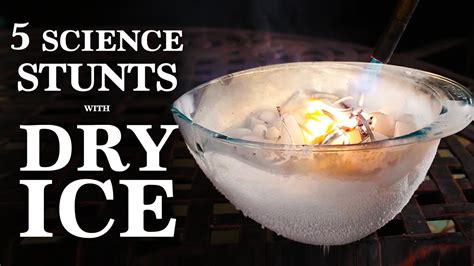 Dry ice can rapidly freeze and cool objects. 5 Phenomenal Science Stunts, Done with Dry Ice - YouTube