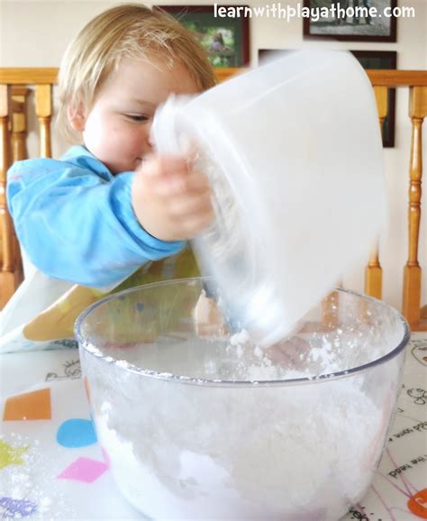 Learn With Play At Home Cornflour Slime How To Make And What Not To Do